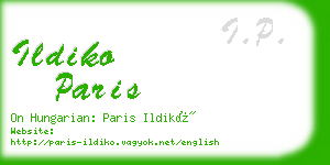 ildiko paris business card